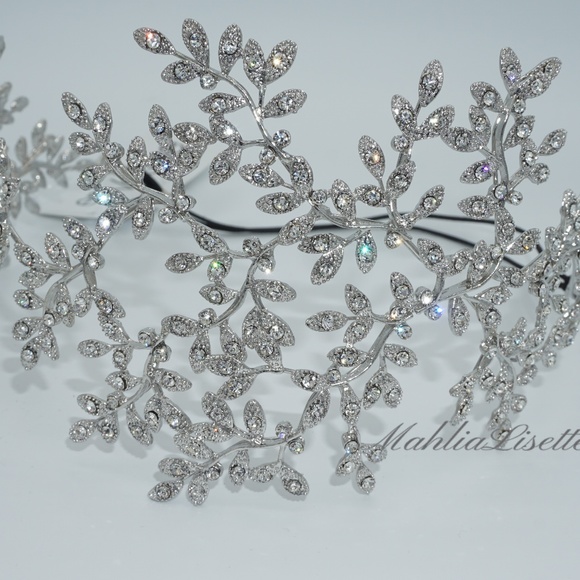 Leaf Rhinestone Headpiece